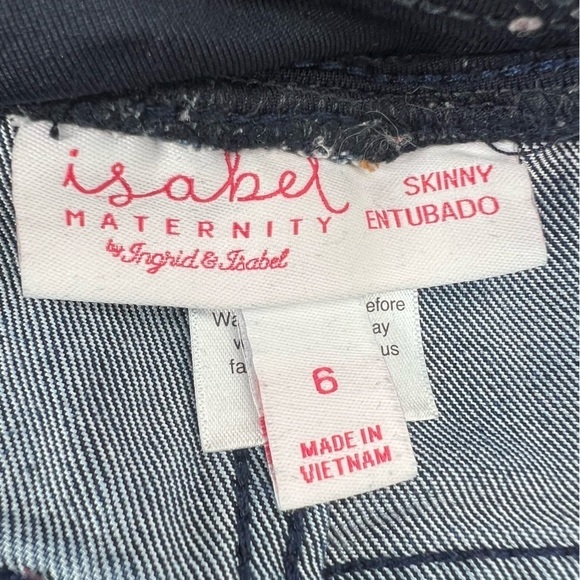isabel Maternity By Ingrid & Isabel Women’s Over The Belly Skinny Jeans Size 6 - Picture 2 of 5